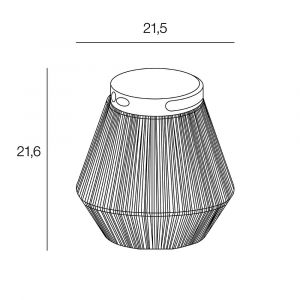 Lutec Baladeuse plastique naturel COPPA H21.6cm.