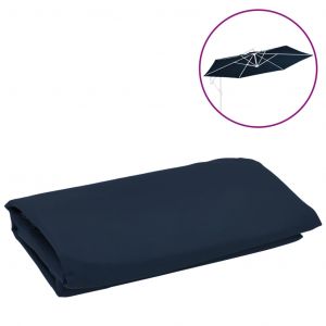 VidaXL Tissu de remplacement pour parasol déporté Bleu 350 cm