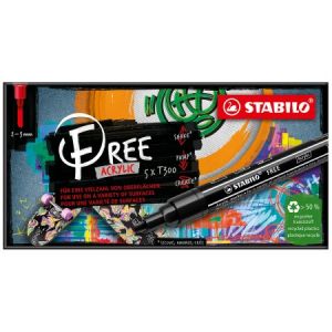 Image de Stabilo Set de marqueurs acryliques T300 Free - Urban - 5 pcs