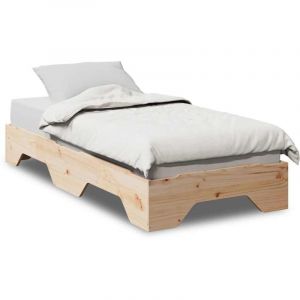 VidaXL Cadre de lit sans matelas empilable 80x200 cm bois massif