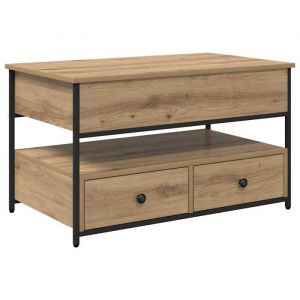 VidaXL Table basse Ch&ecirc;ne artisanal 85 x 50 x 50 cm Bois d'ing&eacute;nierie