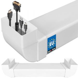 Canal de c&acirc;bles encastr&eacute; pour TV 120 x 60 mm L: 63 cm - Plastique passage de c&acirc;bles invisible - Goulotte Passe Cable - KOTARBAU