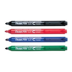 Image de Pentel Marqueur permanent encre noir pointe ogive