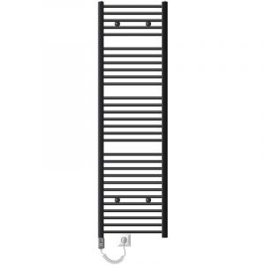 Luxebath - Radiateur Electrique Sahara 500x1800 mm, Anthracite, Sèche-serviettes en Panneau, Raccordement Latéral Droit, Barre Chauffante Thermostat