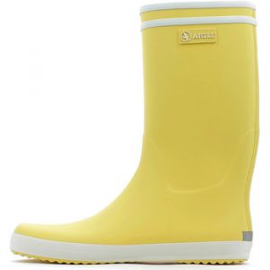 Aigle Lolly Pop- Botte de pluie - Mixte enfant - Jaune (Gelb/Weiß 3) 30 EU