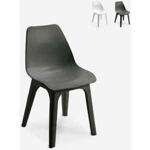 Image de Progarden Chaise moderne en polypropylène pour restaurant bar cuisine extérieure Eolo, Couleur: Anthracite