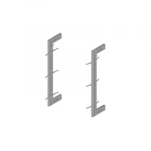 Emuca Kit de structure modulaire Zero avec quincaillerie à monter au mur finition gris pierre en aluminium et zamak