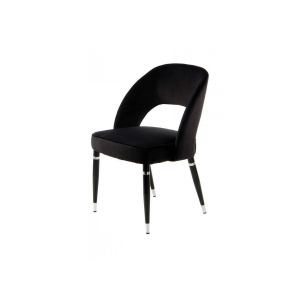 Image de Bobochic Lot de 2 chaises RICHARD Noir / Argent