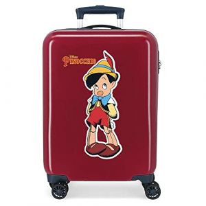 Pinocchio Valise de Cabine Rouge 38 x 55 x 20 cm Rigide ABS Fermeture à Combinaison latérale 34 l 2 kg 4 Roues Doubles