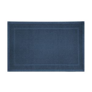 Garnier Thiebaut Tapis de bain pur coton 1700 g/m² Antica Bleu Garnier-thiebaut - Couleur Bleu - Taille M