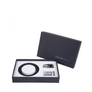 Chabrand Coffret de ceinture avec eux boucles acier bross&eacute;