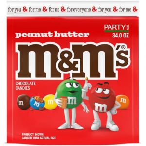 M&m's Milk Chocolate Candy, Party Size Bulk Candy Bag Peanut Butter - 34.0 oz