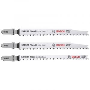 Bosch 2608900559 SET de lames de scie sauteuse EXPERT « Wood 2-side clean », 3 pièces, T308B/BO 3 pc(s) - cessories
