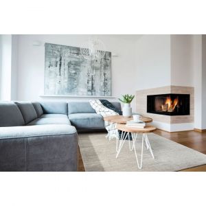 Vivabita Tapis rayé rectangle pour salon vintage Nuance Argenté 170x230 - Argenté