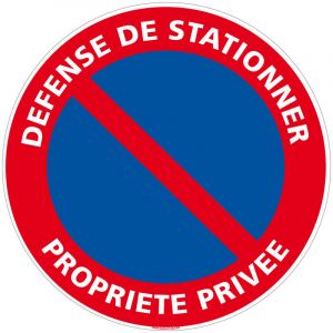 Signaletique.biz France - Panneau Interdiction de Stationner, Panneau de Signalisation Taille Standard 250 mm. Panneau Parking, Information. Adhésif,