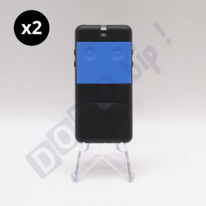 Cardin Lot de 2 télécommandes 2 canaux pour portails et porte de garage S435 TX2 - Fréquence 433,92MHz - Codage Rolling Code
