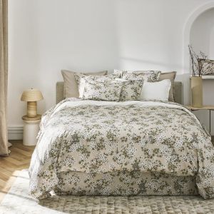 Alexandre Turpault Housse de couette en satin de coton beige 240x220