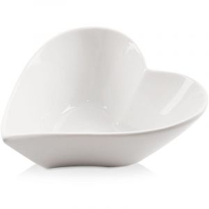 Orion Bol en porcelaine blanche, en forme de c&oelig;ur, 13x11 cm, 180 ml