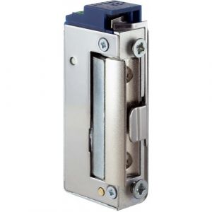 Gâche électrique à encastrer étroite serie 5 avec guide demi tour - Tension (v) : 12 - Mode de fonctionnement : Rupture de courant - Décondamnation