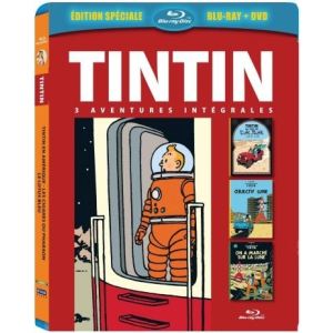 Coffret Tintin - Volume 5 : Objectif Lune + On a marché sur la Lune + Tintin au Pays de l'or noir