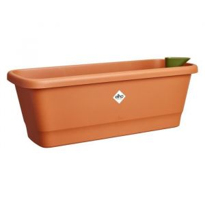 Elho Noa Balconnière M - Marron - L 52 x B 20 x H 18 cm - Balcon extérieur - 100% recyclé