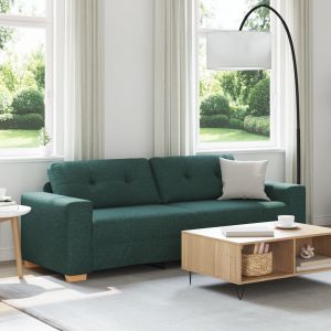 VidaXL Vert Foncé Revêtement En Tissu, Pieds En Bois Grand