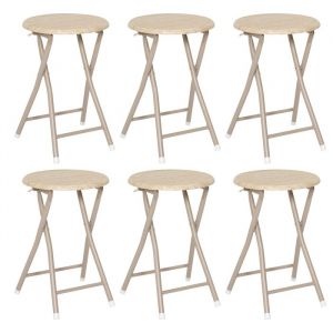 The home deco factory Tabouret Pliant Terra Nova - Lot De 6