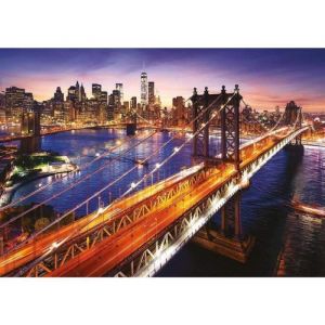 Image de Educa Puzzle adulte 3000 pieces paysage manhattan au couche du soleil collection etat-unis - new-york