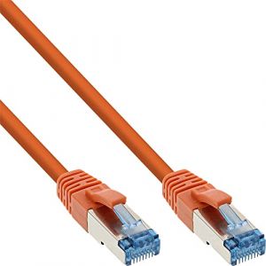 Inline C&acirc;ble patch Cat.6(A) S-STP/PIMF, sans halog&egrave;nes 500MHz, orange, 10m