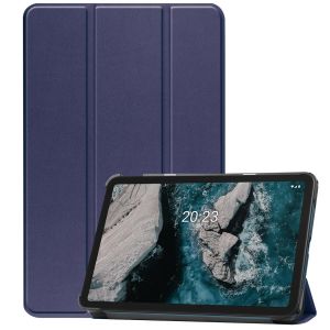 Image de Étui à rabat Design Trifold Nokia T20 Bleu foncé iMoshion