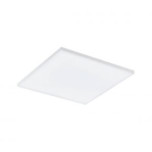 Image de Eglo Luminaire plafonnier TURCONA-B, panneau LED en métal avec surface éclairée en plastique, lampe de plafond pour cuisine, couloir et salon, blanc chaud, 58,7 cm