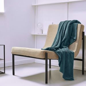 Today Plaid uni en Polyester Bleu 125x150 cm