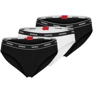 Boss Effect Culotte HUGO Stripe Logo noir blanc (3 unit&eacute;s) - S