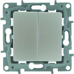 Legrand Double Interrupteur Va et Vient Niloé 10A Argent
