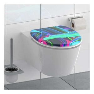 Sch&uuml;tte Si&egrave;ge de toilette avec fermeture en douceur NEON PAINT