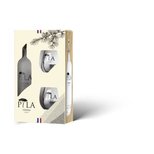 Image de Coffret Vodka Pyla avec 2 verres 40° 70CL