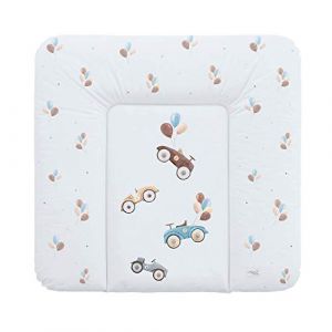 Ceba Baby Matelas à langer epais lavable - Voitures rétro 75x72 cm - Certifié Öko-Tex Imperméable