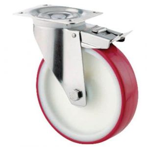 Roulette Pivotante En Nylon Force:150 Kg H Ht:128 Mm
