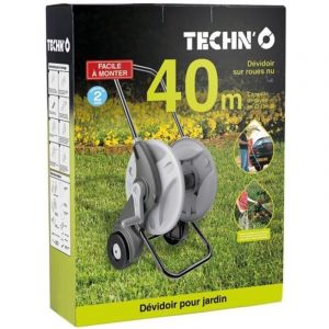 Techno Techn'o - techn - Dévidoir sur roues nu alu et plastique 40m