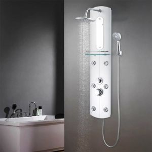 VidaXL Panneau de douche 25 x 43 x 120 cm Argenté