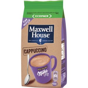 Image de Maxwell house Cappucino Milka Soluble en Ecopack -335 gr