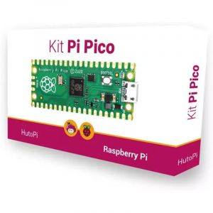 Hutopi Kit Raspberry Pi Pico avec GPIO, boîtier en acrylique et câble USB A-microUSB