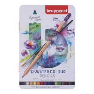 BRUYNZEEL Bruynzeel Expression crayons d'aquarelle, boîte métallique de 12
