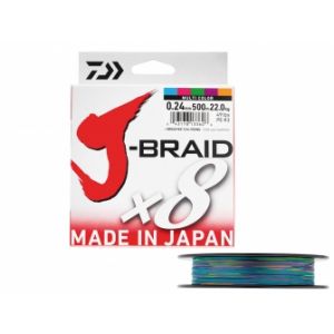 Daiwa TRESSE J BRAID X 8 MULTICOLORE - 150M 22/100