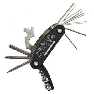 Outil Multifonction pour Vélo "16 Fonctions" 9cm Gris