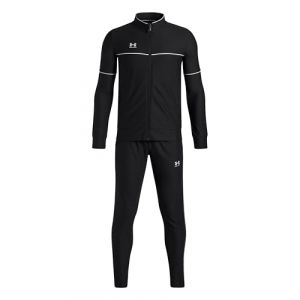 Under Armour Ensemble de surv&ecirc;tement Challenger Gar&ccedil;ons, surv&ecirc;tement gar&ccedil;on l&eacute;ger et respirant, ensemble de sport avec veste et pantalon, Black/White, YLG