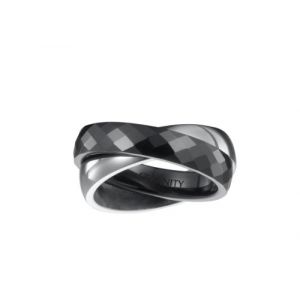 Ceranity 901-028 N - Bague en céramique et argent pour femme