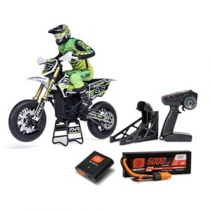 LOSI to-SM 1/4 Super Moto Motorcycle FXR White RTR with Battery and Charger LOS-2310 Motorcycle