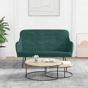 VidaXL Banc Vert foncé 110x76x80 cm Velours
