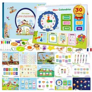 MARAYAN Jeux Montessori 2 3 4 5 ans, Jouet enfant,Busy Board,Jeu éducatif, apprendre Alphabet, a compter à lire, cadeau fille garçon